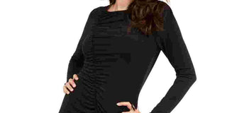 Thalia Sodi Women's Ruched Sheath Dress Black Size Large