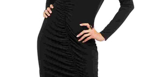 Thalia Sodi Women's Ruched Sheath Dress Black Size Large