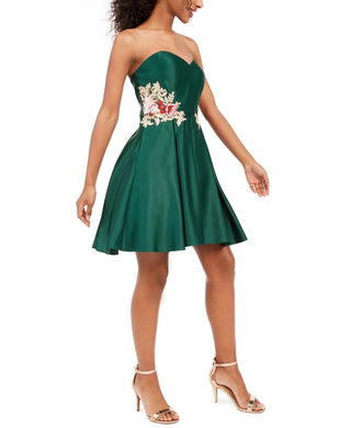 Blondie Nites Juniors' Sweetheart Applique Dress Green Size 1