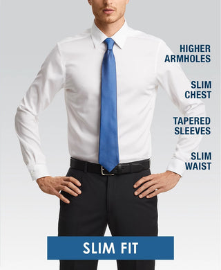 Tommy Hilfiger Men's Slim-Fit Non-Iron THFlex Supima® Stretch Check Dress Shirt Blue Size 34-35
