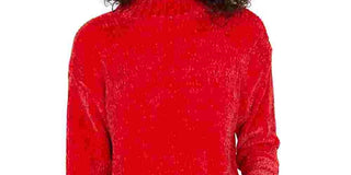 Sanctuary Women's Long Sleeve Mandarin Collar Sweater Red Size X-Large