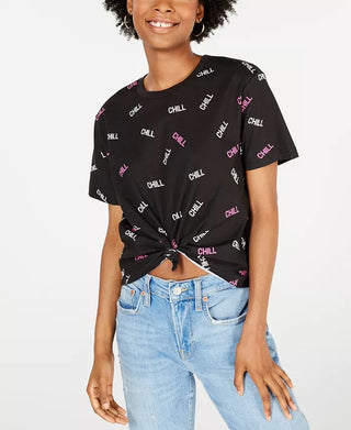 Rebellious One Junior's Cotton Chill Graphic T-Shirt Black Size Small
