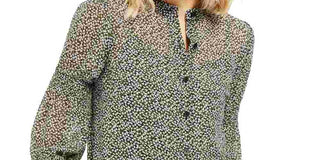 Michael Kors Women's Leopard Print Poncho Top Size Small