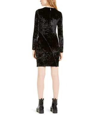Michael Kors Women's Long Sleeve Short Sheath Party Dress Black Size X-Large