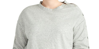 Rachel Roy Women's Marina Sweatshirt Gray Size 2X