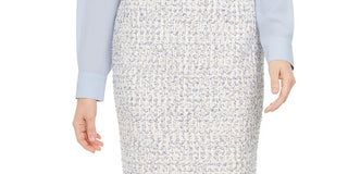 Calvin Klein Women's Tweed Pencil Skirt Gray Size 14