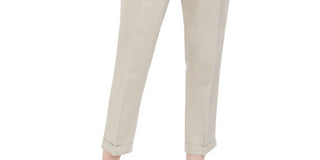 Calvin Klein Women's Linen Slim Fit Linen Pants Beige Size 2