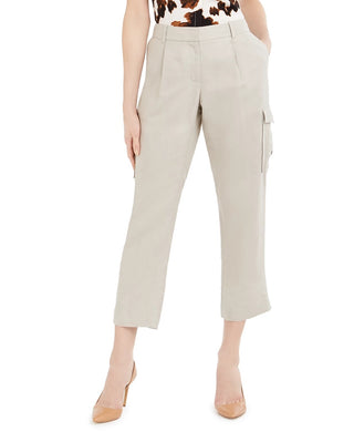 Calvin Klein Women's Cropped Cargo Pants Beige Size 14