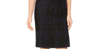 Calvin Klein Women's Tweed Pencil Skirt Blue Size 2