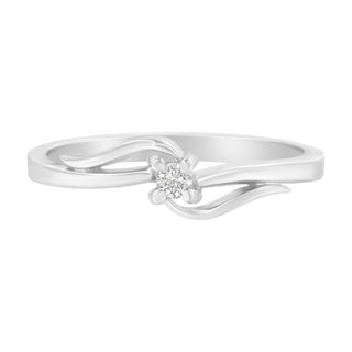 10K White Gold Diamond Promise Ring (1/20 Cttw, H-I Color, I1-I2 Clarity) - Size 6