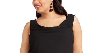 BCX Women's Trendy Plus Size Lace-Skirt Sheath Dress Black Size 3 Extra Large