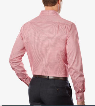 Tommy Hilfiger Men's Slim Fit Button Down Dress Shirt Red Size 18X34X35
