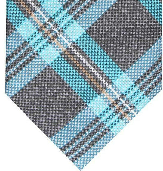 Perry Ellis Men's Duxbury Plaid Tie Black Size Regular