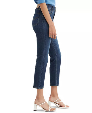 Levi's Women's 724 Straight-Leg Cropped Jeans Dark Blue Size 24