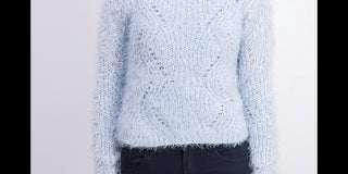 Freshman Juniors' Pointelle Chenille Sweater Black Size X-Large