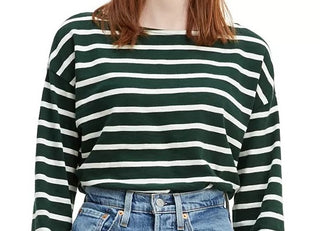 Levi's Women's Cora Cotton Sailor T-Shirt Green Size Large