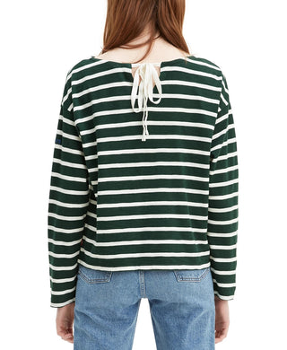 Levi's Women's Cora Cotton Sailor T-Shirt Green Size X-Large