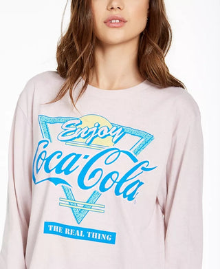 Mad Engine Juniors' Retro Coca-Cola Graphic T-Shirt Purple Size Small