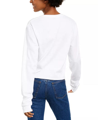 Disney Juniors' Long-Sleeve Cotton Frozen Graphic T-Shirt white Size Large