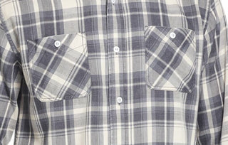 Weatherproof Vintage Men's Button Front Flannel Plaid Shirt Beige Size Small