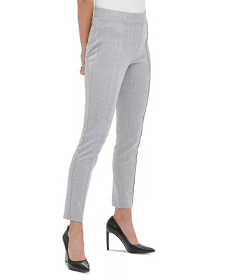 Tommy Hilfiger Women's Front-Seam Pull-On Pants Dark Gray Size Large