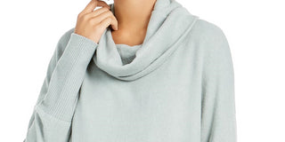 Hippie Rose Juniors' Cozy Funnel-Neck Pullover Gray Size Large