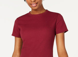 Ultra Flirt Juniors' Crewneck Baby T-Shirt Red Size Medium`