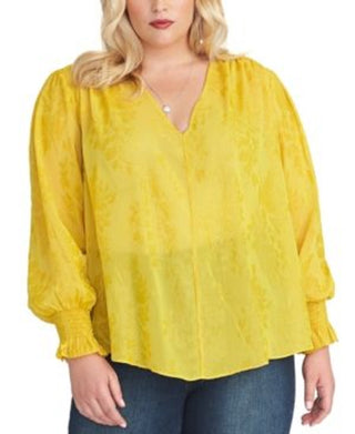 Rachel Rachel Roy Women's Plus Size Lulu Blouse Yellow Size 0X
