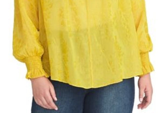 Rachel Rachel Roy Women's Plus Size Lulu Blouse Yellow Size 0X