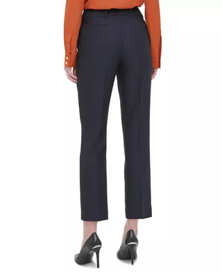 Calvin Klein Women's Twill Slim-Leg Pants Navy Size 8