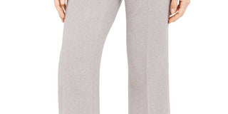 Calvin Klein Women's Zipper Pocket Cropped Twill Pants Gray Size 14