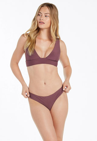 Volcom Junior's Simply Seamless Bralette Bikini Top Swimsuit Purple