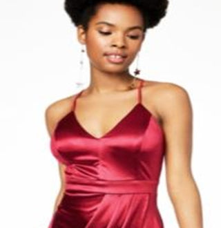 Teeze Me Women's Spaghetti Strap Mini Body Con Cocktail Dress Red Size 9