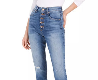 STS Blue Women's Alicia High Rise Button Fly Mom Jeans Blue Size 25