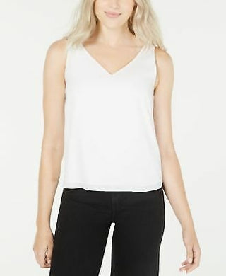 Leyden Women's Sleeveless V-Neck Top White Size X-Small