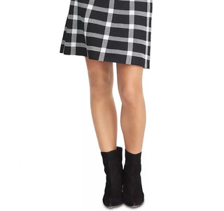 Rachel Roy Women's Brooks Plaid Sweater Skirt Black Size Small