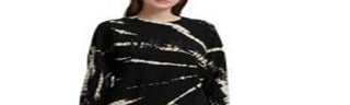 DKNY Women's Logo Tie Dye Sweatshirt Black Size Medium