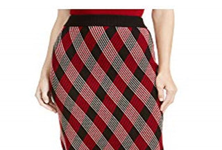 Anne Klein Women's Plaid Pull on Skirt Black Size X-Small