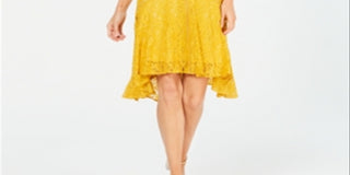 Taylor Lace a-Line Dress - Mustard Yellow Size 6