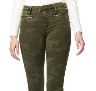 Sanctuary Women's Prosperity Camo Connector Kick Crop Jeans Green Size 26/2