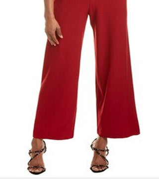 Donna Ricco Women's Round Neck Jumpsuit Red Size 4