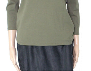 Lauren Ralph Lauren Women's  Long Sleeve Jewel Neck Top Green Size M