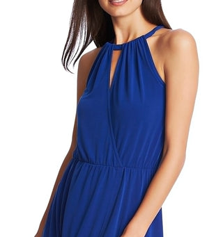 1.STATE Women's Poetic Punch Halter Neck High Low Party Dress Blue Size XX-Small