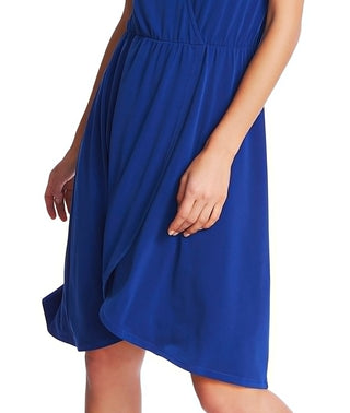 1.STATE Women's Poetic Punch Halter Neck High Low Party Dress Blue Size XX-Small