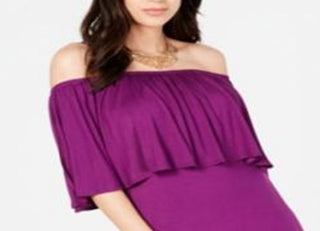 Thalia Sodi Women's Popover Dress Purple Size X-Small