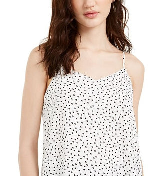 Pink Rose Junior's Polka Dot Cami White Size Large