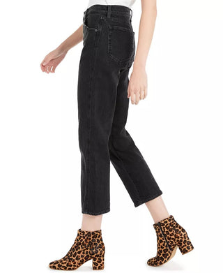 Lucky Brand Women's Authentic Straight-Leg Capri Jeans Black Size 31