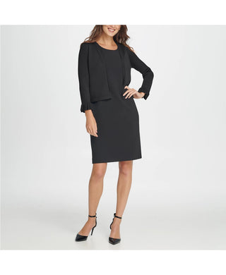 DKNY Women's Bell Sleeve Cardigan Black Size X-Large