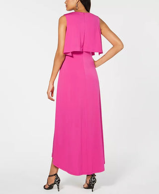 Thalia Sodi Women's Popover Cape Maxi Dress  Pink Size X-Large