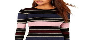 Planet Gold Women's Metallic Blend Stretch Sweaterdress Black Size XS